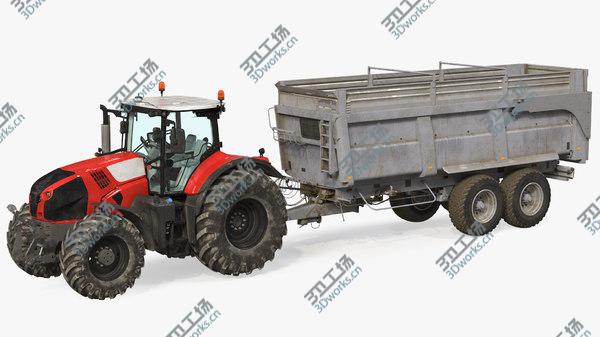 images/goods_img/20210312/Tractor with Agricultural Trailer Rigged 3D/1.jpg